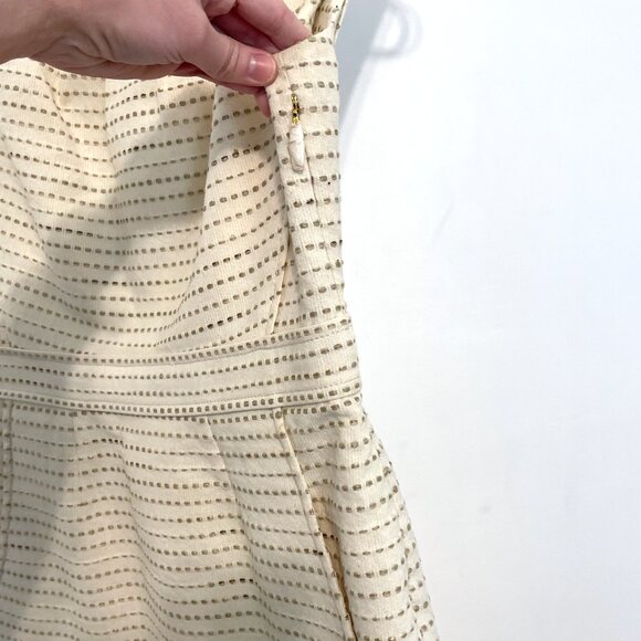 JUICY COUTURE Dash Dress Cream Ivory w/ Beige Nude Gold Embroidered Sheath Dress - Picture 7 of 16